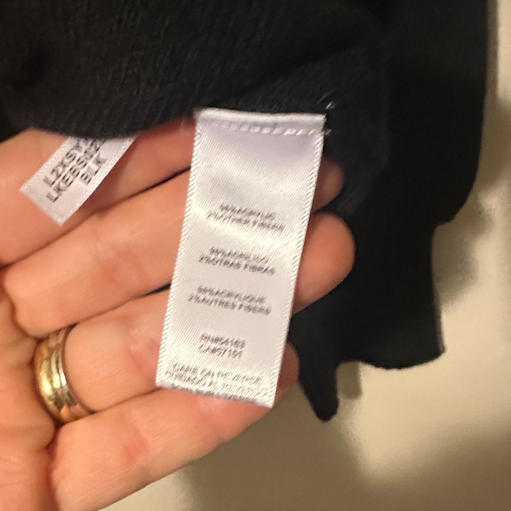 Karl Lagerfeld Black and Cream Logo Sweater - Picture 4 of 5